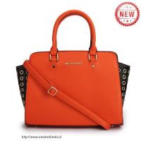 michael kors selma top-zip grommet groot oranje boekentassen Belgie Online vfvj4300